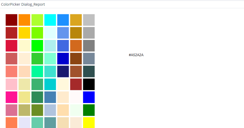 How to create a color picker in Jedox?