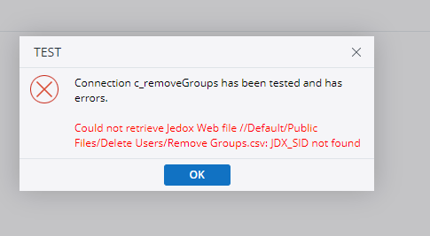 JDX_SID error